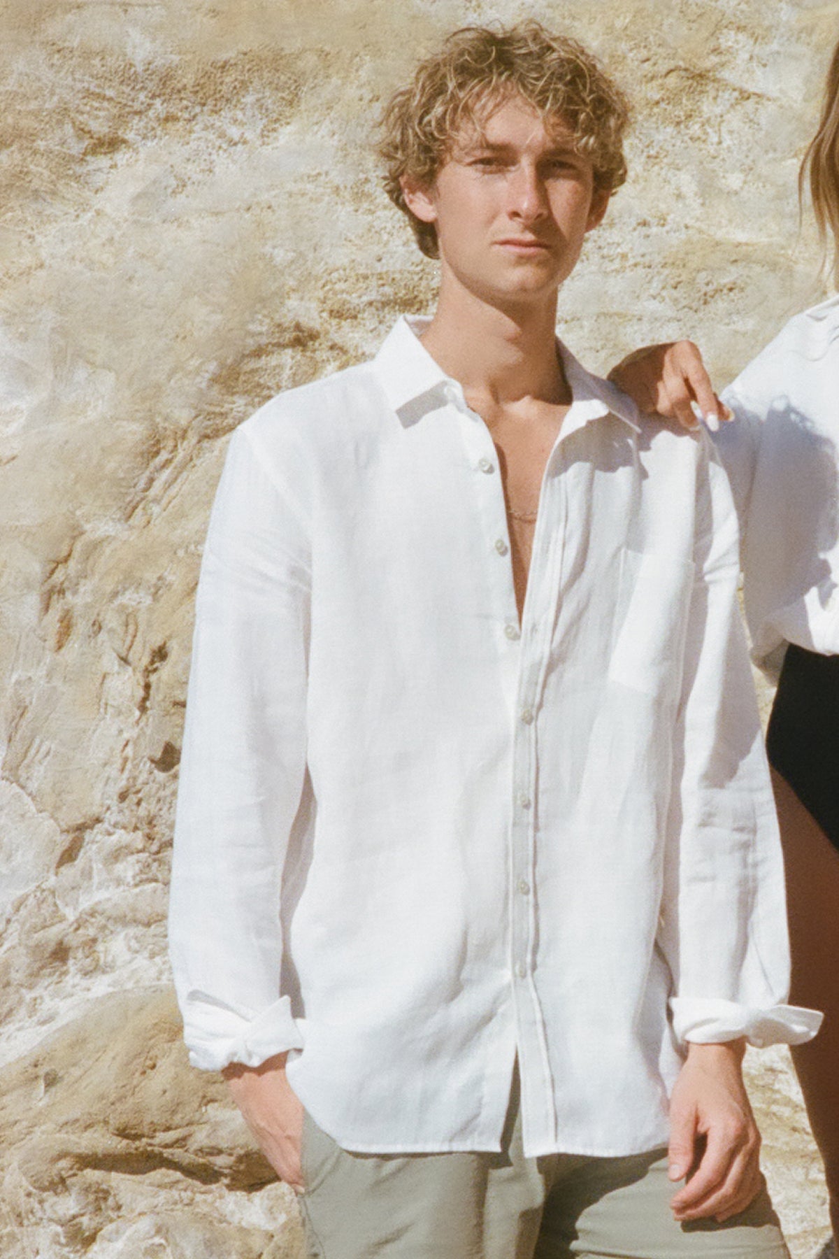 Tシャツ・カットソー HEVO Ripalta linen T-shirt Bianco Ripalta linen T-shirt HEVO - Nugnes1920
